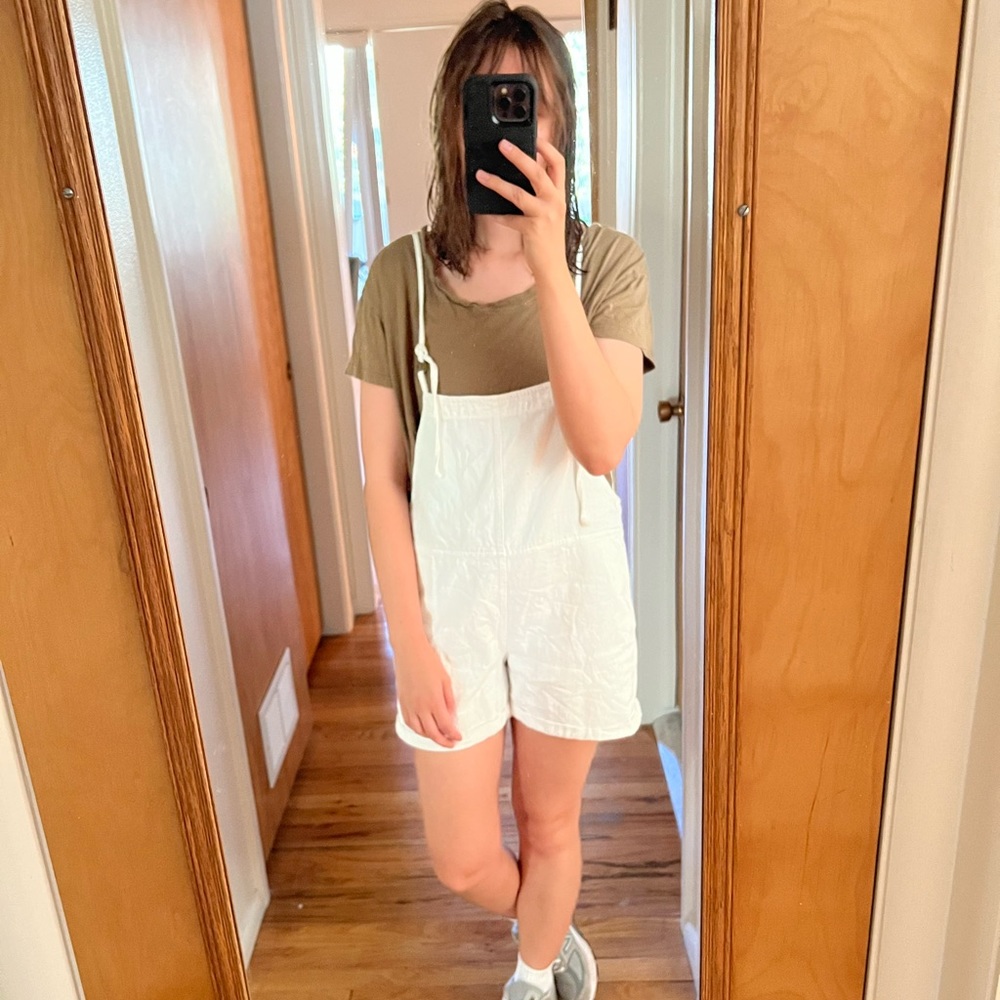 White Utility Romper
